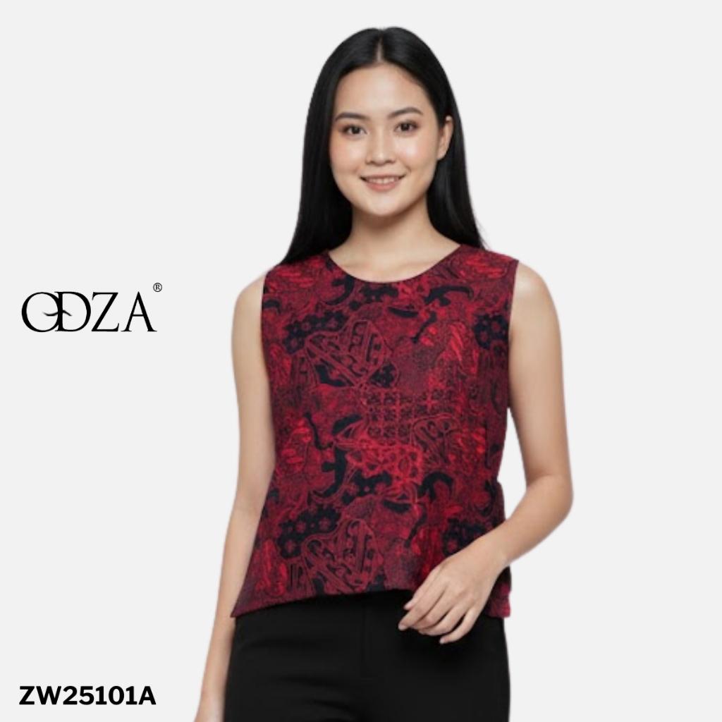 Odza Atasan Batik Couple Lengan Pendek Luaran Vest Rompi Set Baju Outer Pria Wanita Allsize Parama Merah Maroon Natal Imlek Sincia