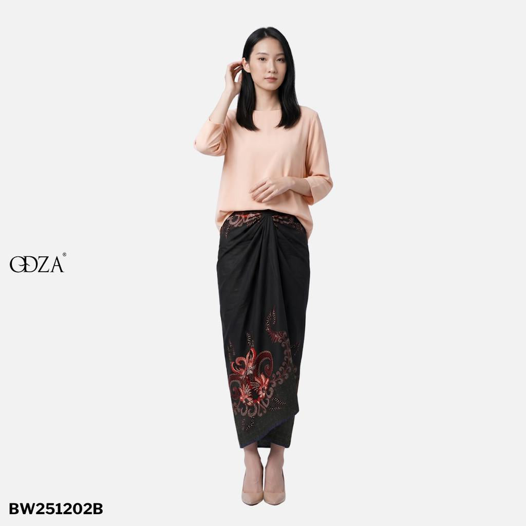 Odza Rok Lilit Batik Wanita Panjang Allsize Bawahan Kebaya Kondangan Wisuda Cassandra Navy Hitam