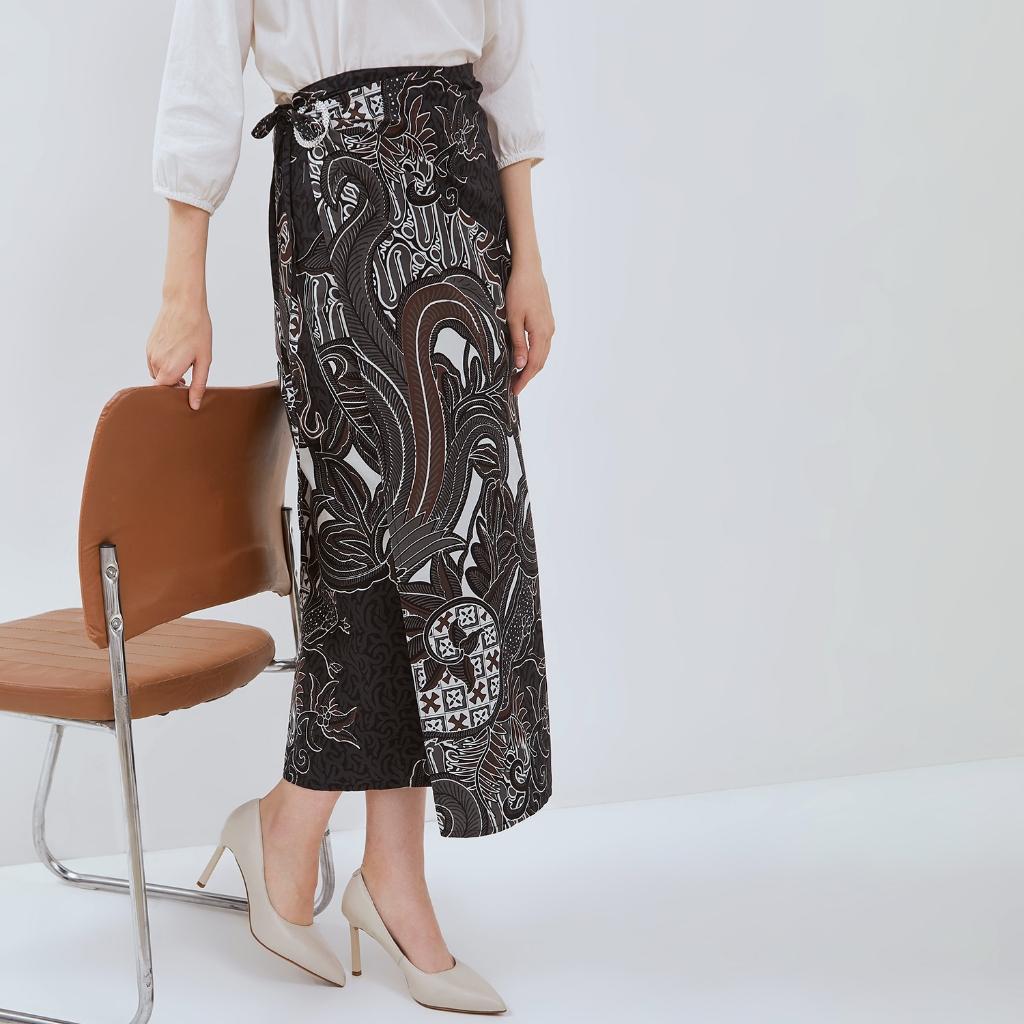 ODZACLASSIC Odza Set Couple Batik Pria Wanita Kemeja Hem Lengan Panjang Jumbo Rok Lilit Kebaya Modern Cakrabuana Baju Katun Motif Pasangan Kain Slim Fit Setelan Atasan Seragam Kombinasi