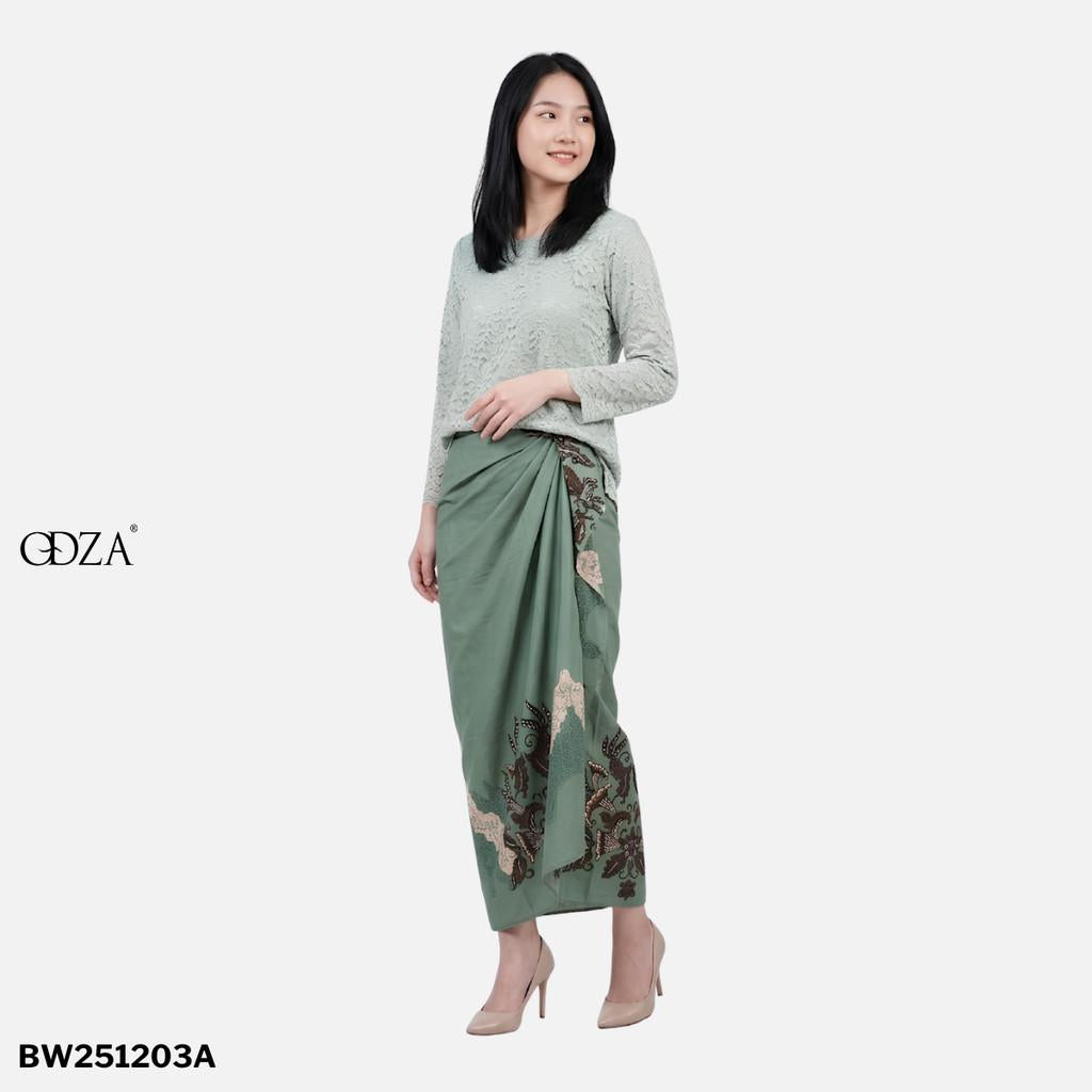 Odza Rok Lilit Batik Wanita Panjang Allsize Bawahan Kebaya Kondangan Wisuda Cleopatra Sage Coklat