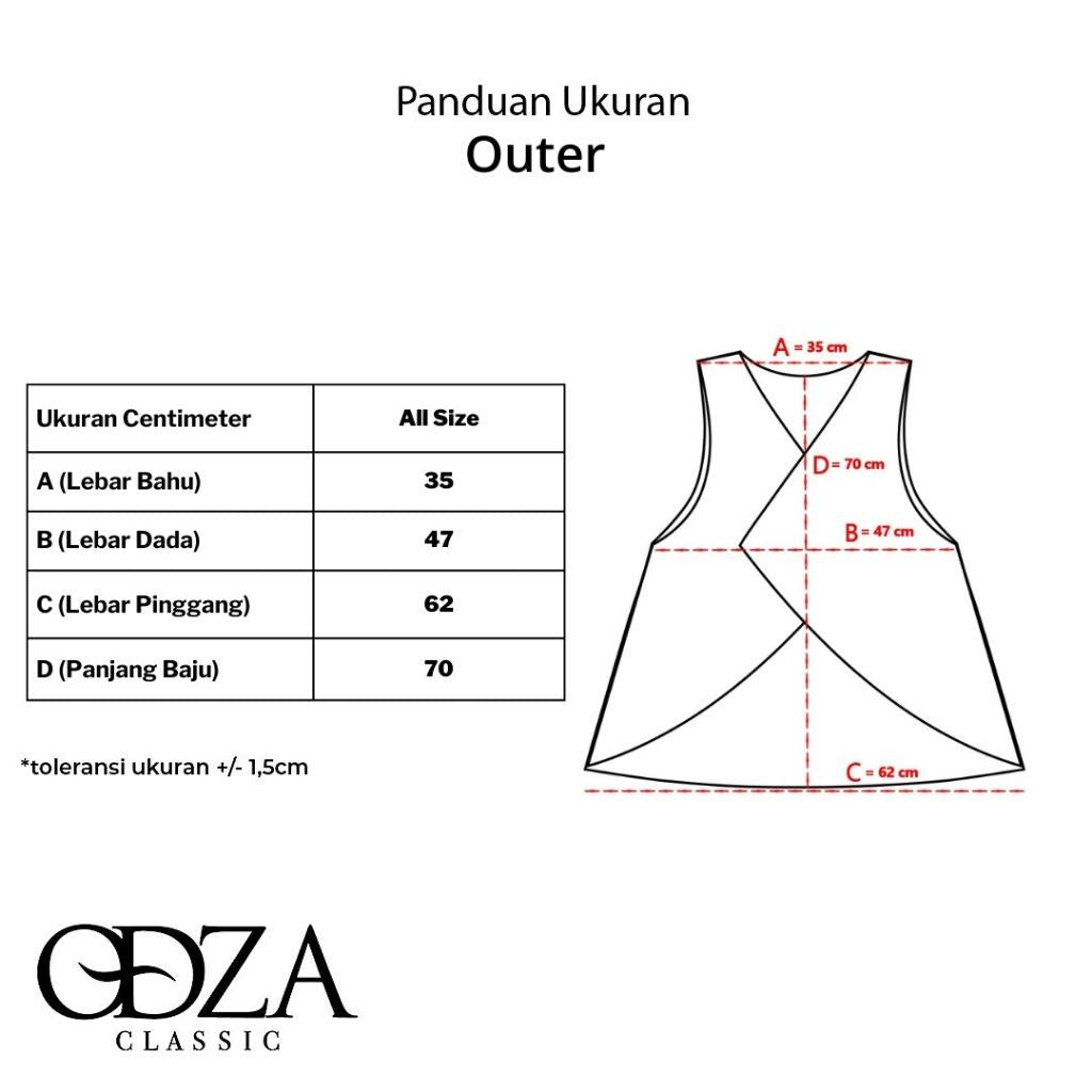 Odza Baju Luaran Atasan Rompi Batik Outer Wanita Bolak Balik All size Adiraga