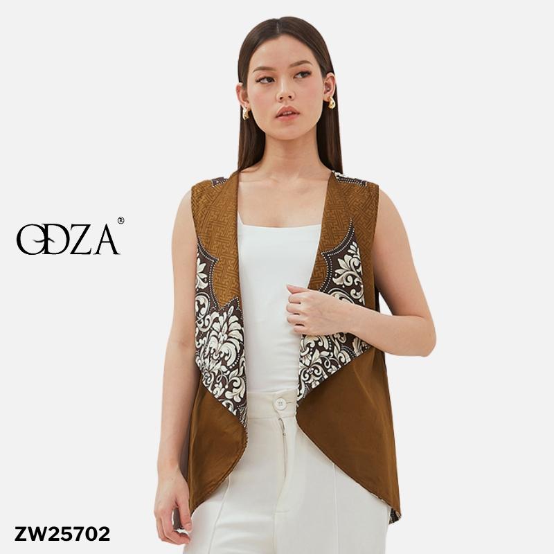 Odza Set Atasan Batik Lengan Panjang Outer Luaran Bolak Balik Pria Wanita Couple Panggenan Coklat