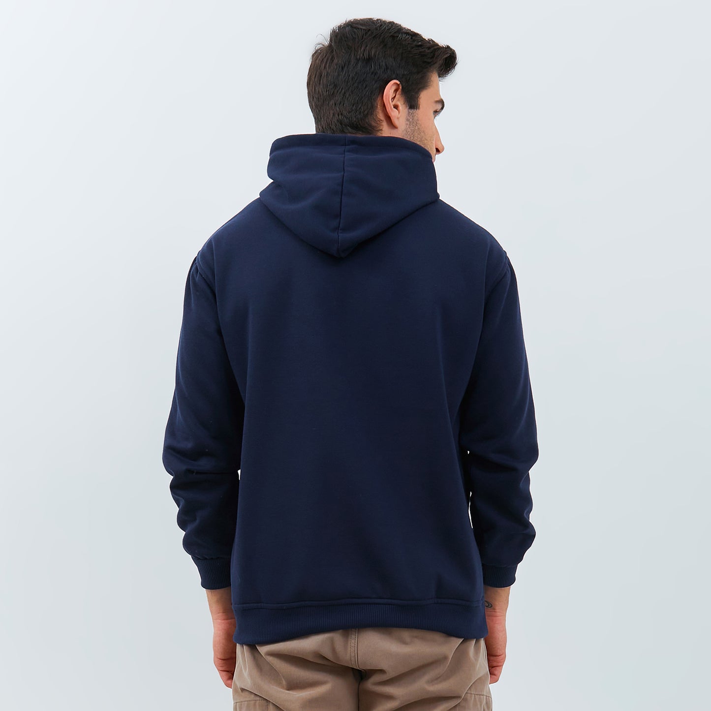 Odza Sweater Resleting Jaket Hoodie Unisex Pria Wanita Fleece Casual Style Navy