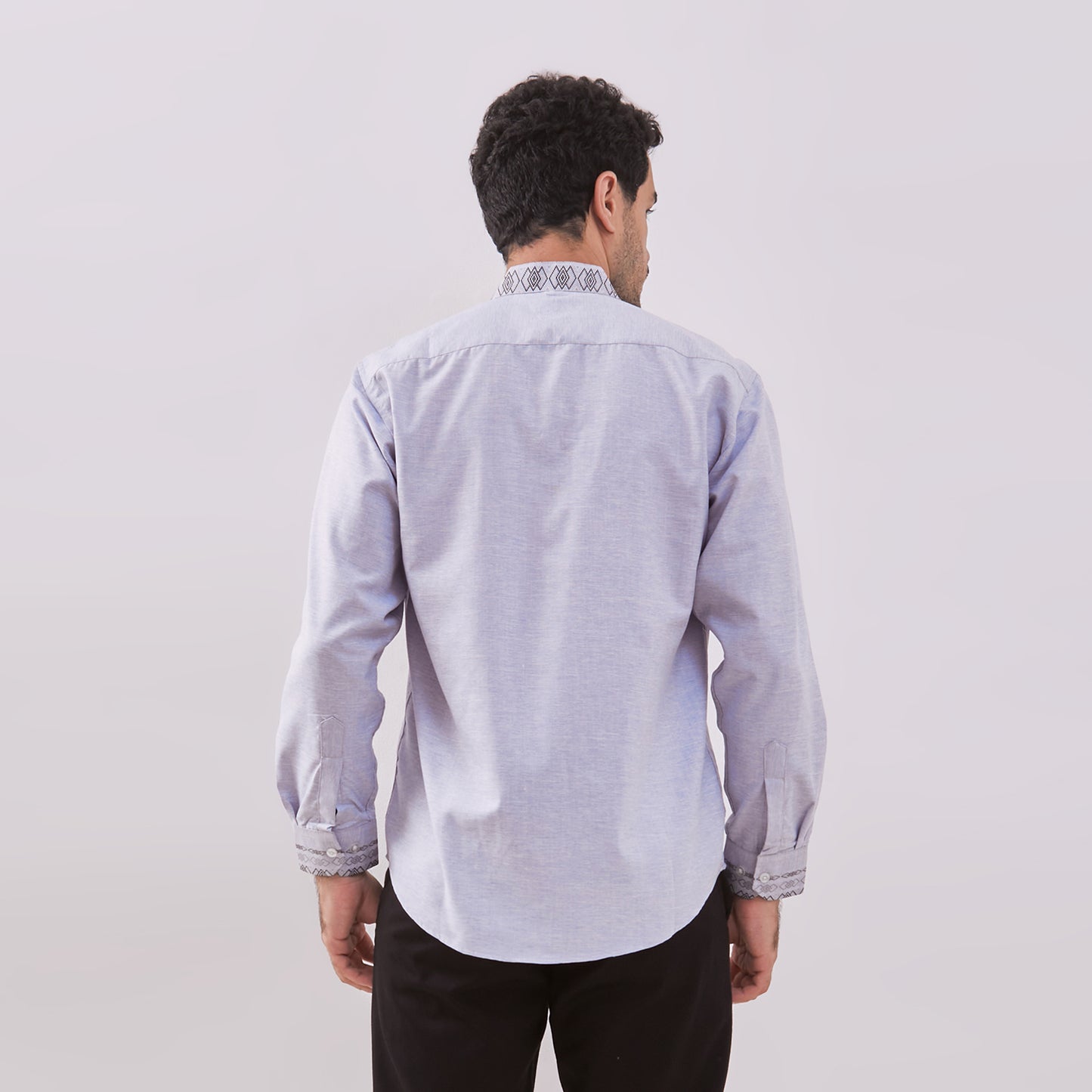 Odza Baju Koko Lengan Panjang Pria Premium Quality Motif Kombinasi