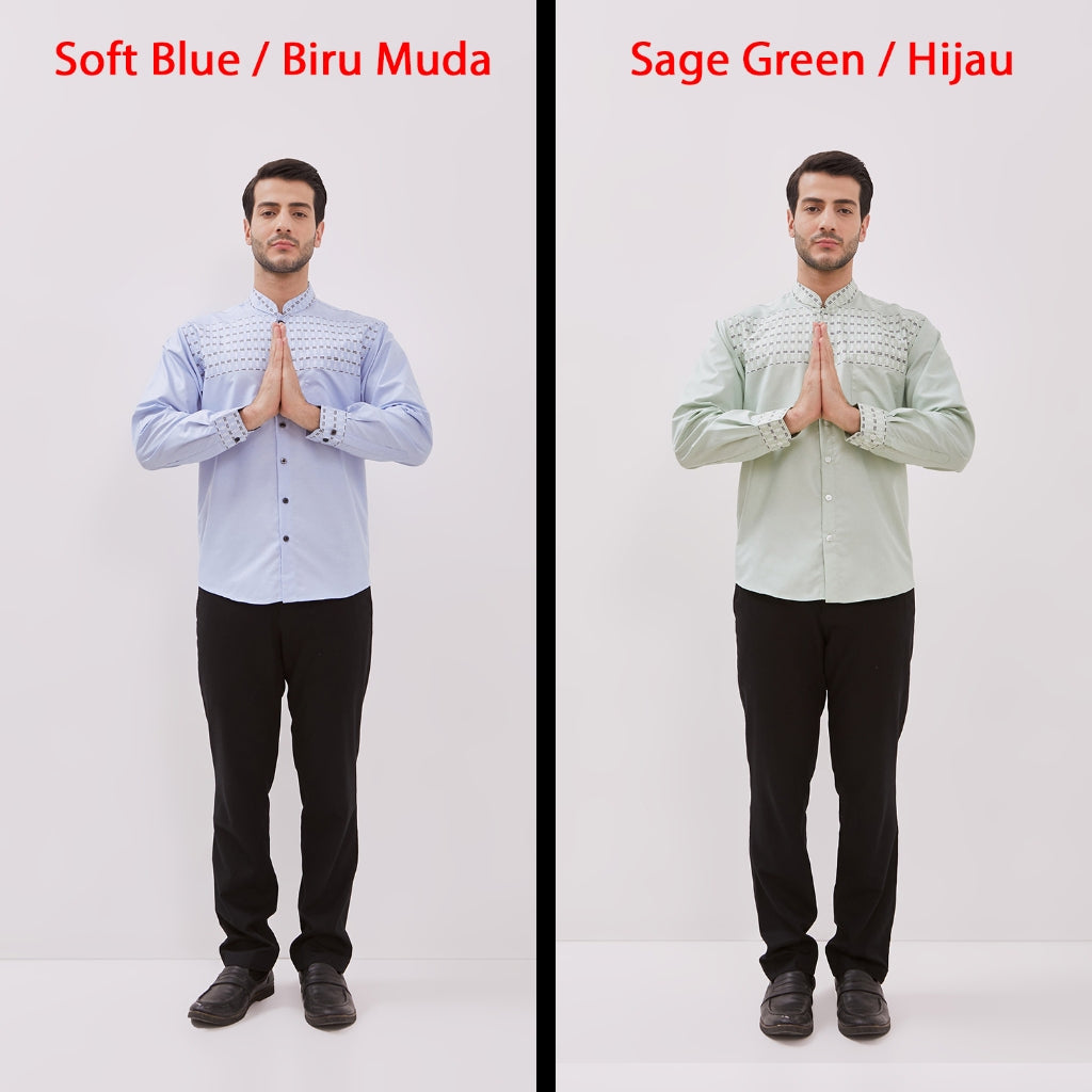 Odza Baju Koko Pria Lengan Panjang Gamis Muslim Regular Fit Jumbo Salman