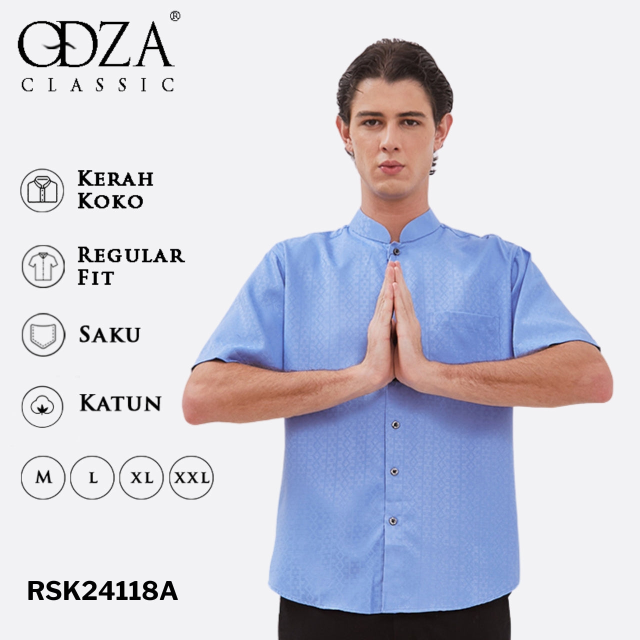 Odza Baju Koko Lengan Pendek Pria Dewasa Jumbo Original Modern