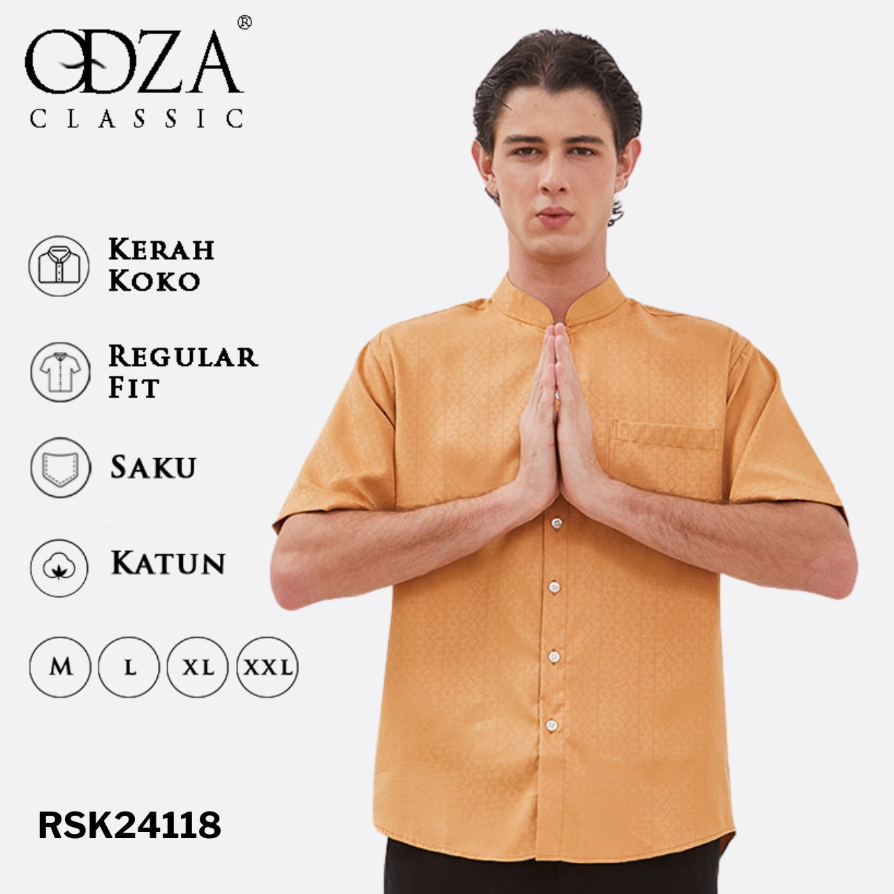 Odza Baju Koko Lengan Pendek Pria Dewasa Jumbo Original Modern