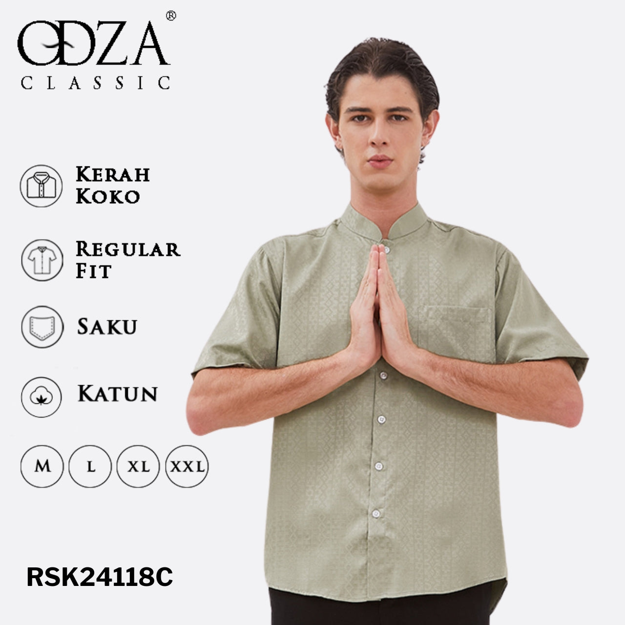 Odza Baju Koko Lengan Pendek Pria Dewasa Jumbo Original Modern