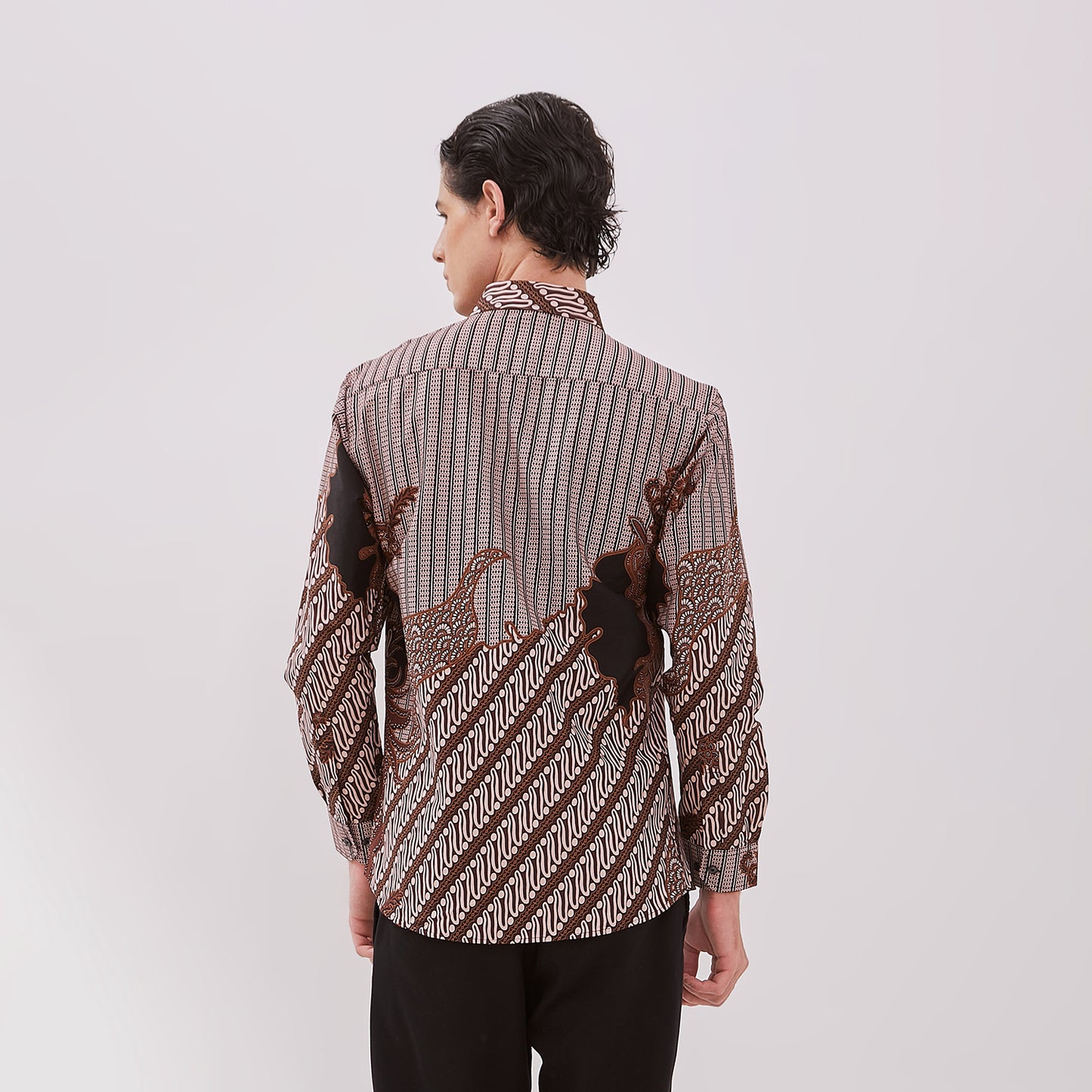 Odza Baju Batik Lengan Panjang Pria Kemeja Motif Fashion Modern Dulawonu