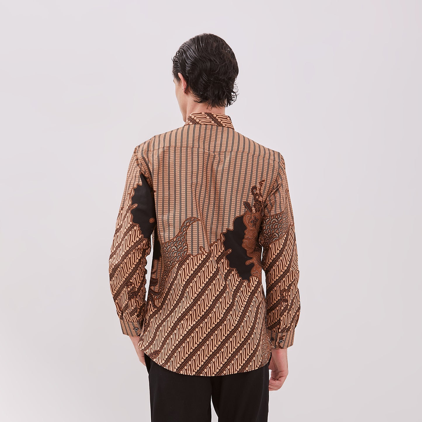 Odza Baju Batik Lengan Panjang Pria Kemeja Motif Fashion Modern Dulawonu