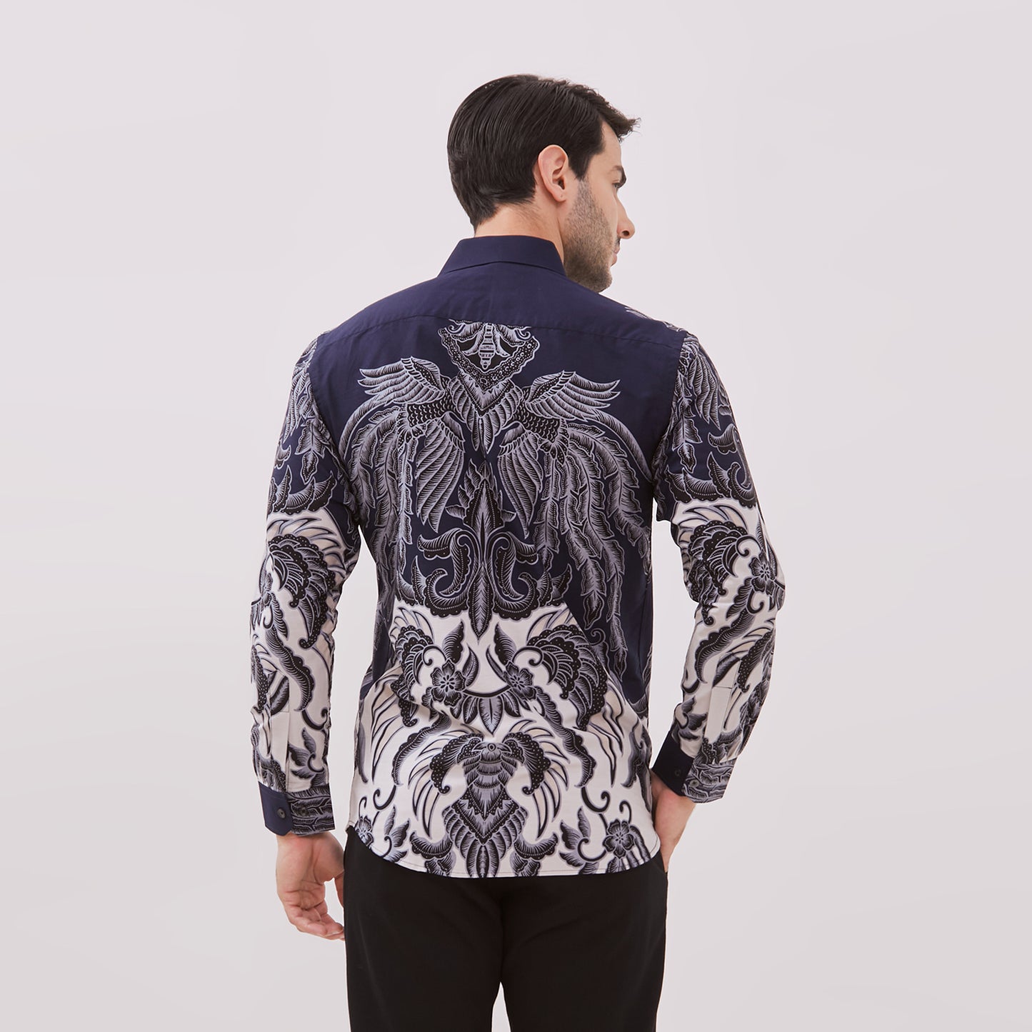 Odza Kemeja Batik Lengan Panjang Pria Slim Fit Asli Solo Jumbo Original