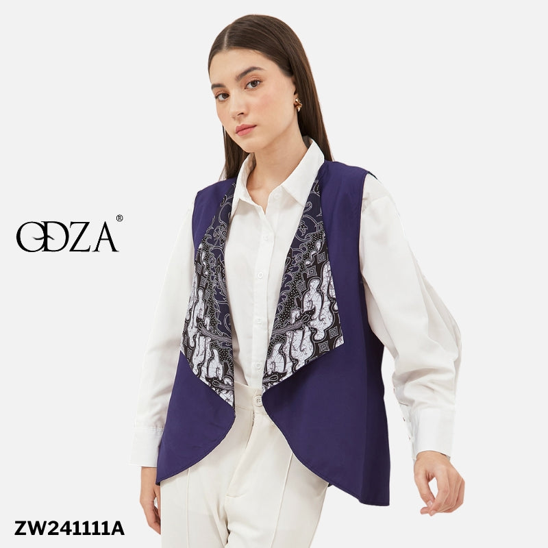 Odza Baju Luaran Atasan Rompi Vest Batik Outer Wanita Bolak Balik All Size Chloe