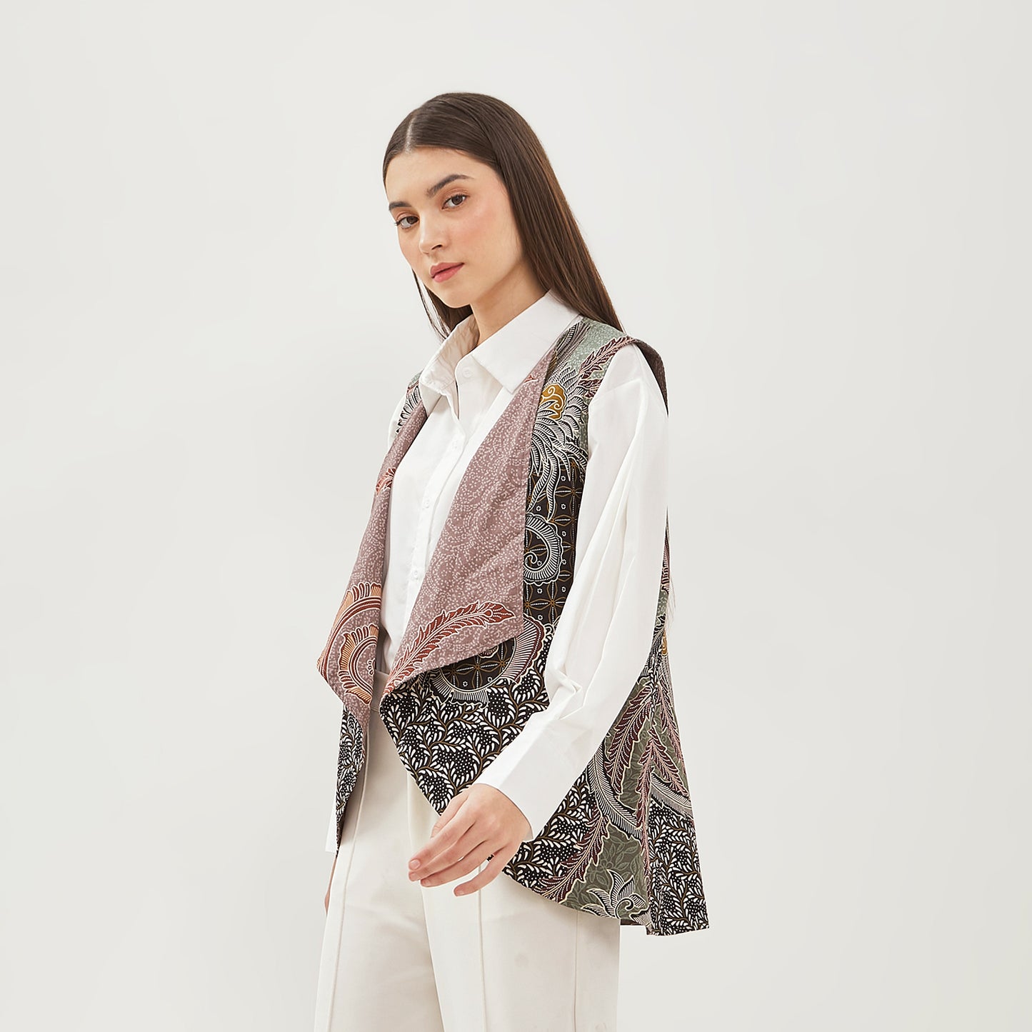 Odza Baju Luaran Atasan Rompi Vest Batik Outer Wanita Bolak Balik All Size Chloe