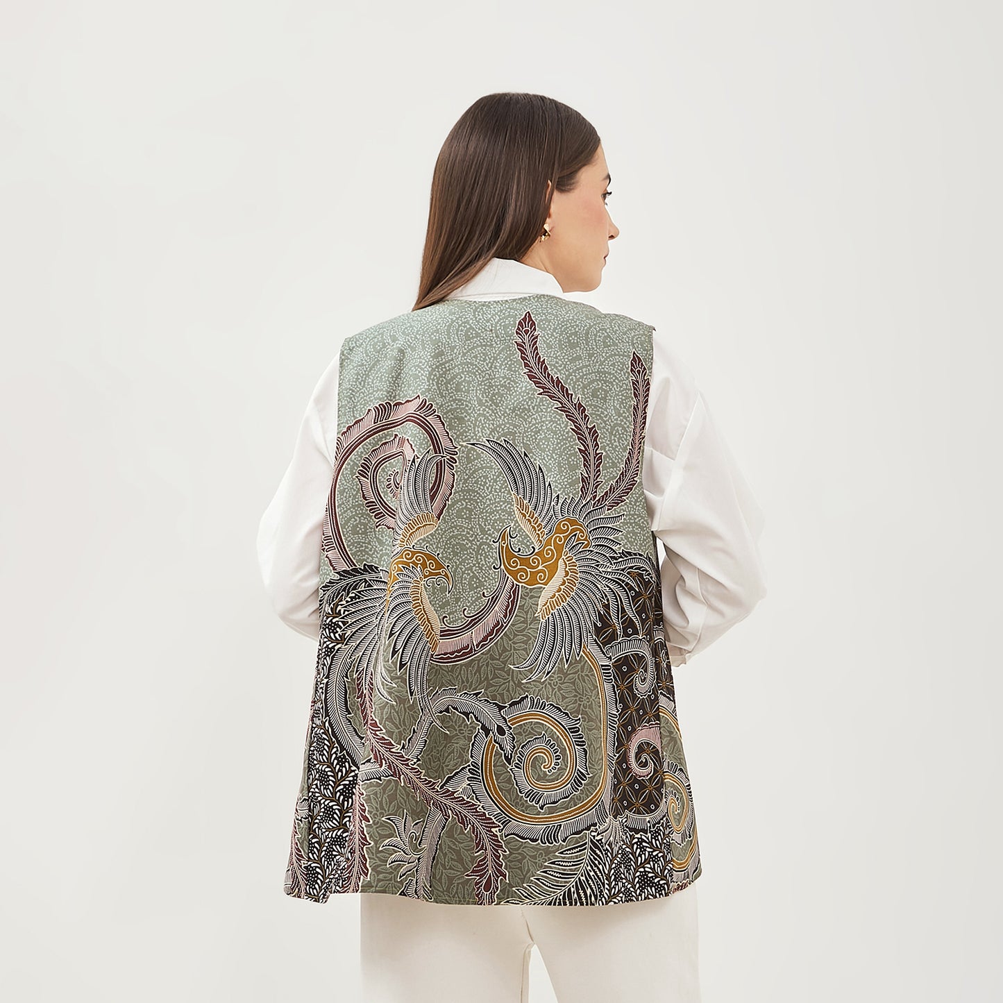 Odza Baju Luaran Atasan Rompi Vest Batik Outer Wanita Bolak Balik All Size Chloe