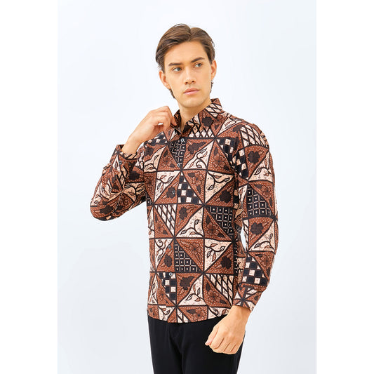Odzaclassic Kemeja Batik Pria Lengan Panjang Modern Slim Fit Pramarta