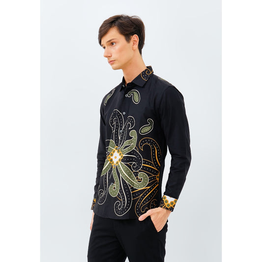 Odza Kemeja Batik Slimfit Lengan Panjang Pria Regular Fit Arsyanendra