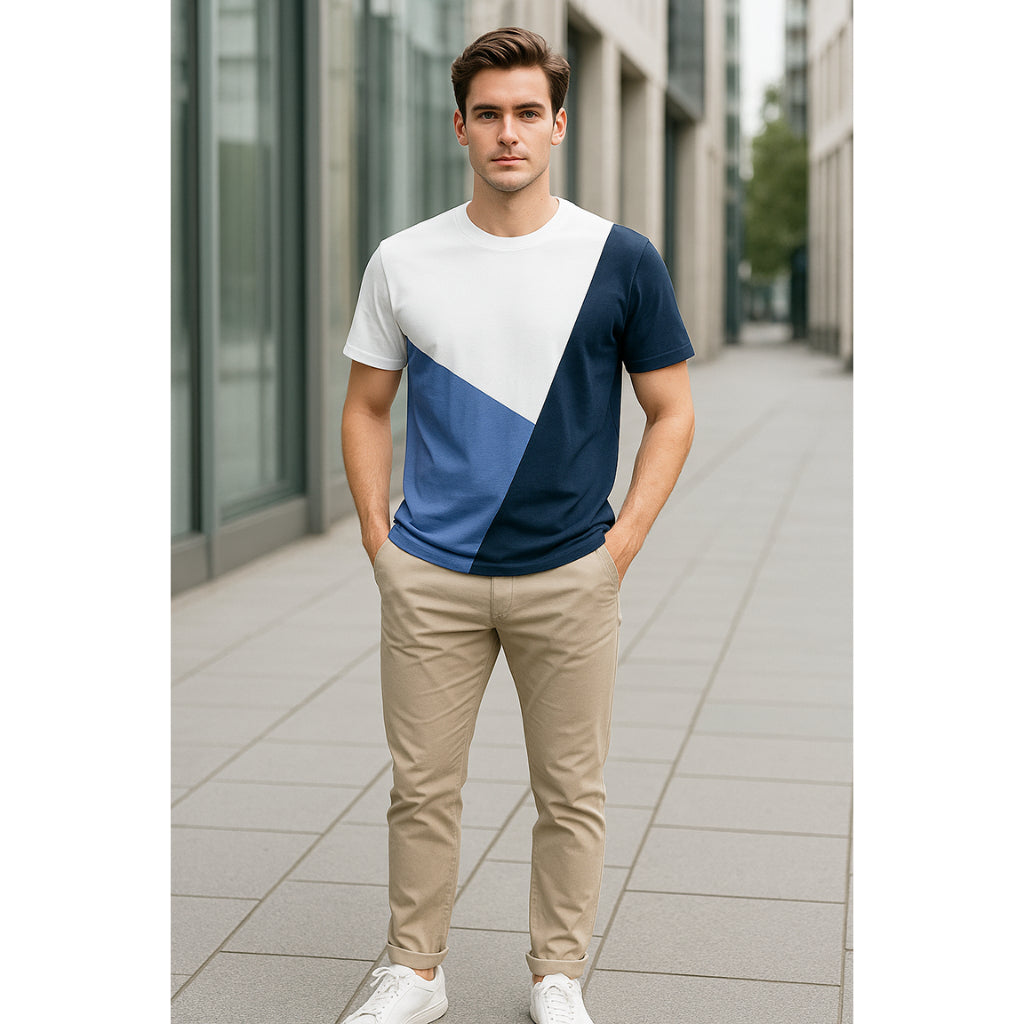 Odza Kaos TShirt Pria Wanita Baju Design Minimalis Kombinasi Kasual 100% Katun 24s