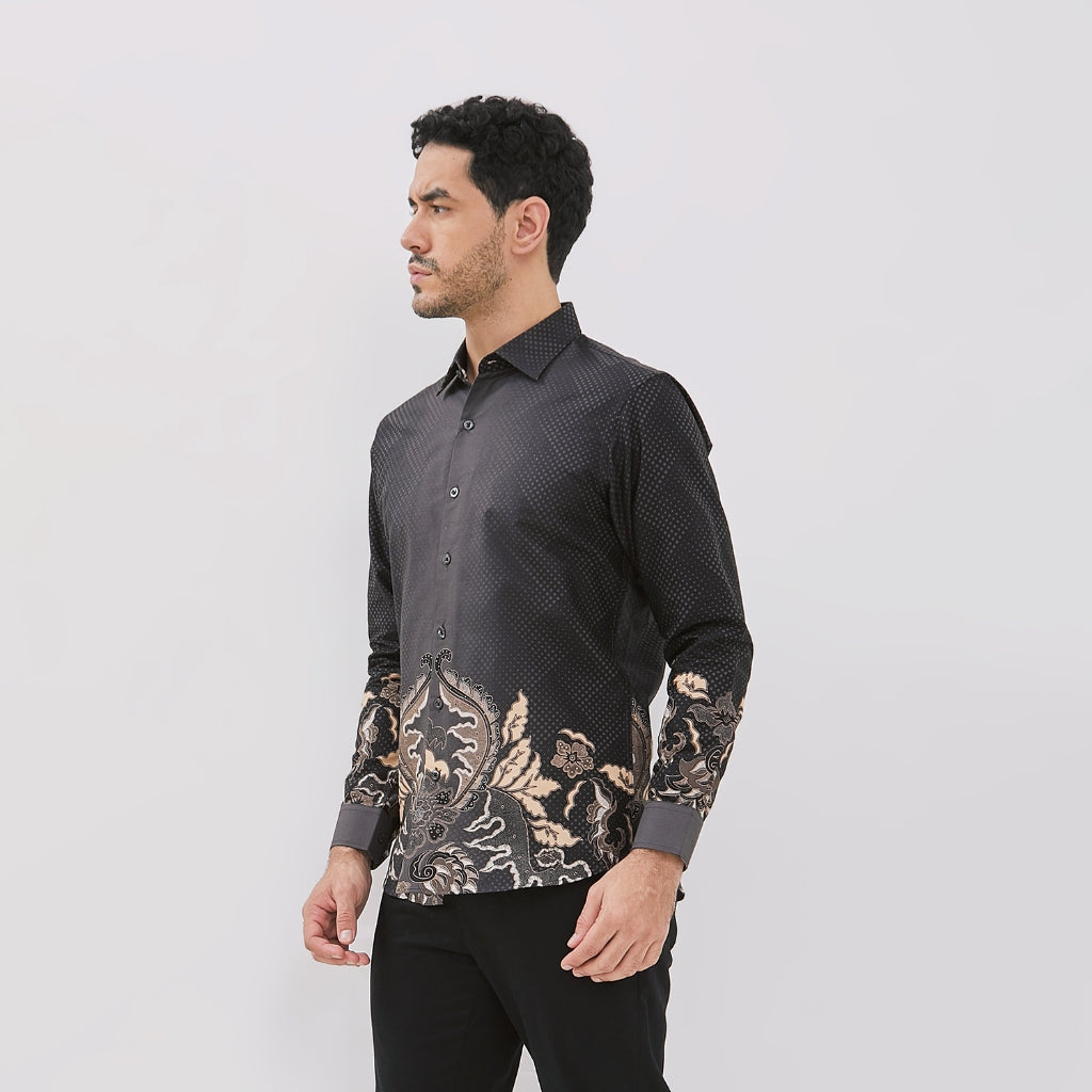 Odza Baju Batik Pria Lengan Panjang Modern Regular Fit Ragertha