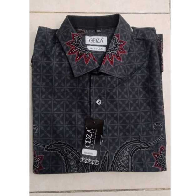 Odza Classic Baju Batik Pria Lengan Pendek Big Size Regular dan Slim Fit Fashion Modern Duroit