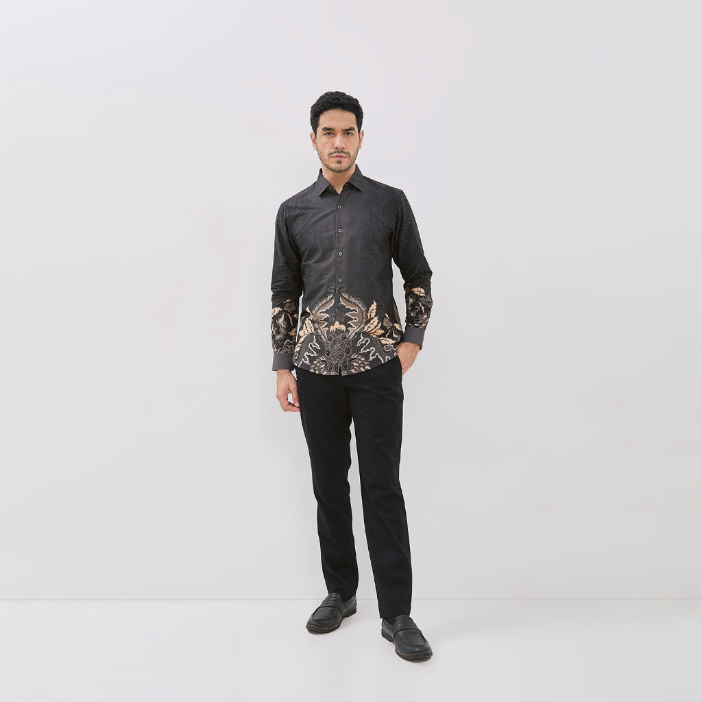 Odza Baju Batik Pria Lengan Panjang Modern Regular Fit Ragertha