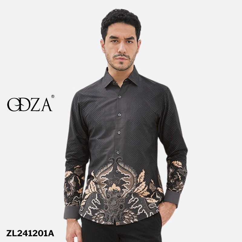 Odza Baju Batik Pria Lengan Panjang Modern Regular Fit Ragertha