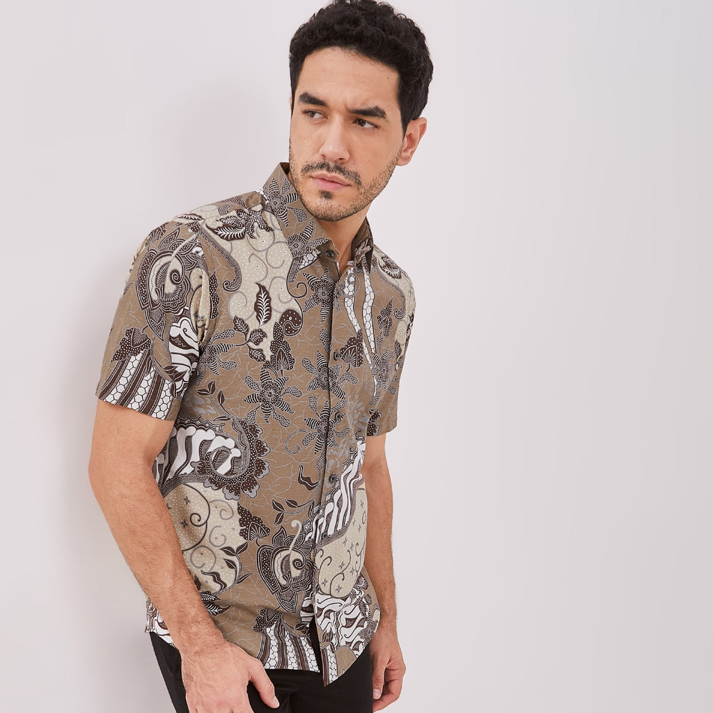 Odza Baju Couple Pria Wanita Kemeja Batik Rompi Outer Lengan Pendek Outfit Pesta Seragam Kasual Sadajiwa