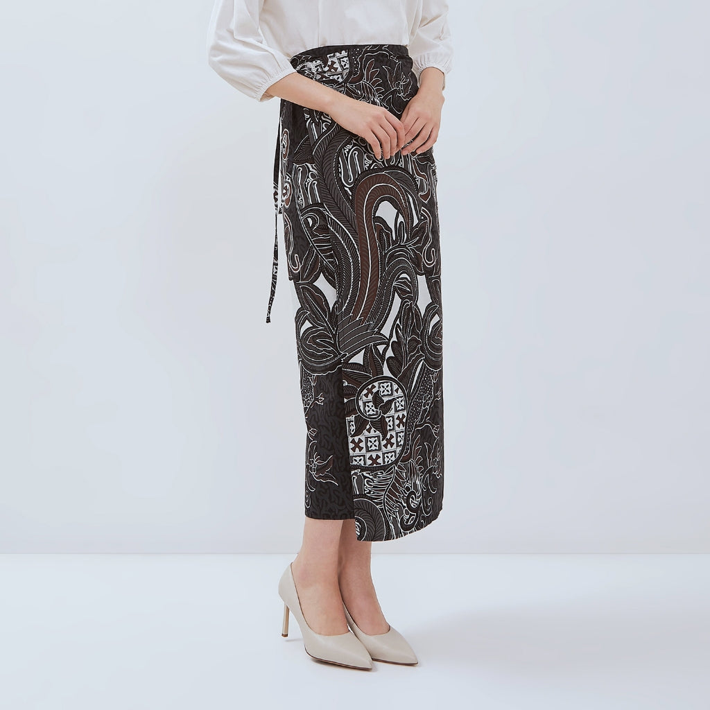 Odza Rok Lilit Batik Wanita Panjang Bawahan Kebaya Modern Kondangan Wisuda Daramatsa Ring Gesper