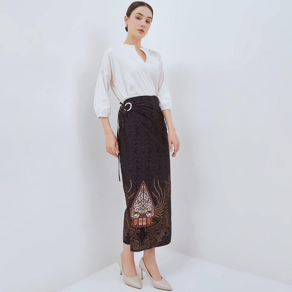 Odza Rok Lilit Batik Wanita Panjang Bawahan Kebaya Kondangan Wisuda Azmatex Ring Gesper