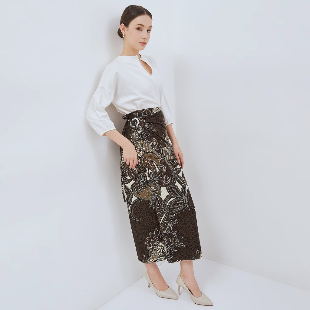 Odza Rok Lilit Batik Wanita Panjang Bawahan Kebaya Modern Kondangan Wisuda Daramatsa Ring Gesper