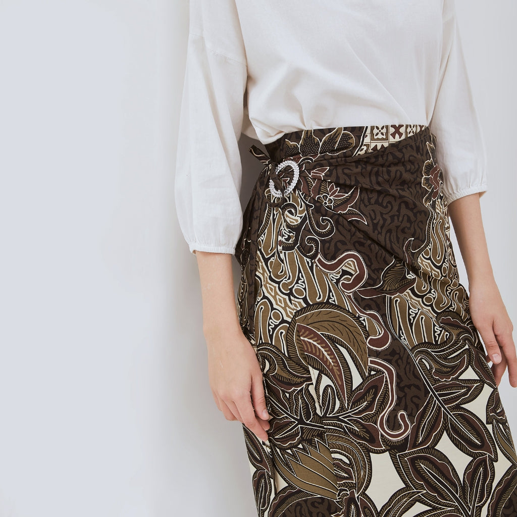 Odza Rok Lilit Batik Wanita Panjang Bawahan Kebaya Modern Kondangan Wisuda Daramatsa Ring Gesper