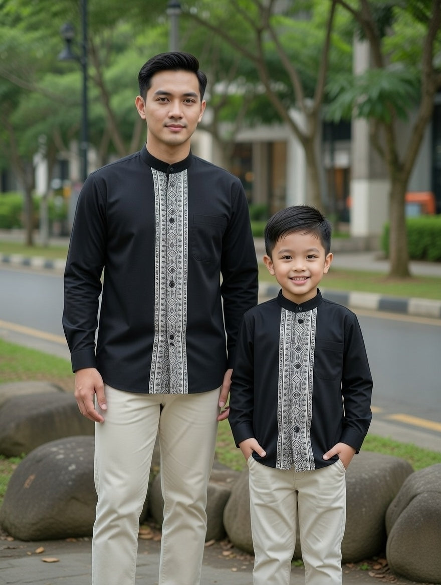 Baju Koko Couple Ayah Anak