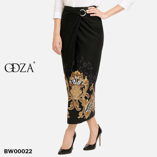 Odza Bawahan Rok Lilit Batik Tradisional Kebaya Wanita Free Ring Hitam Formal Nyaman Motif Katun Hanusa Panjang Wisuda Casual