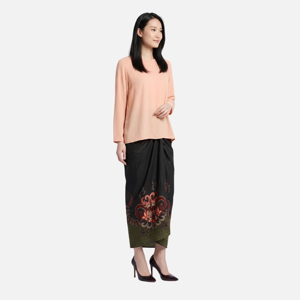 Odza Rok Lilit Batik Wanita Panjang Allsize Bawahan Kebaya Kondangan Wisuda Cassandra Navy Hitam