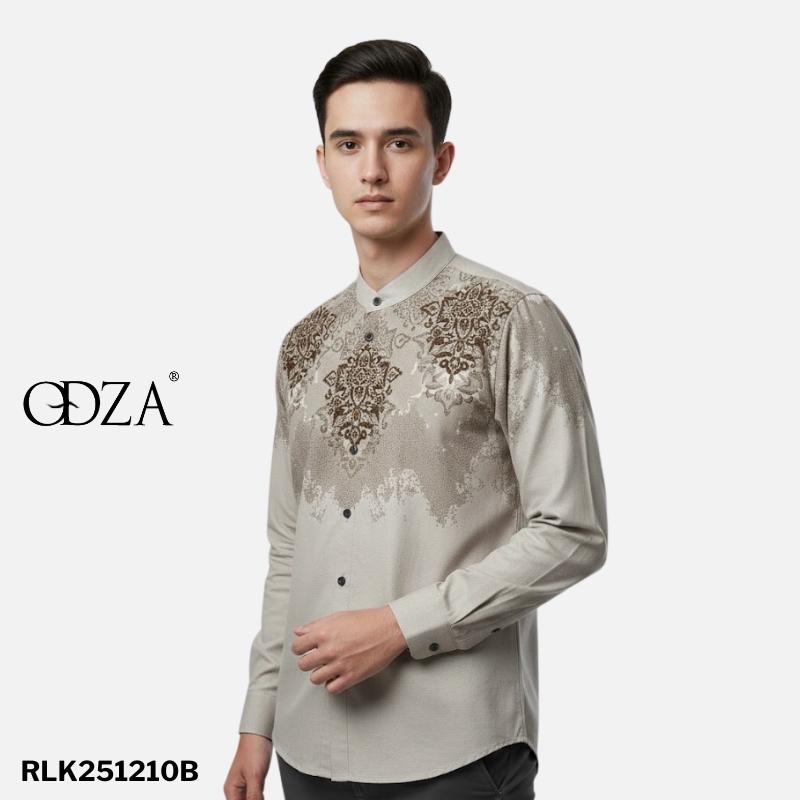 Baju Koko Kombinasi Batik Muslim Lengan Panjang Kerah Shanghai Modern Modern