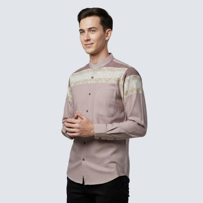 Odza Baju Koko Pria Lengan Panjang Kemeja Muslim Regular Fit Modern Aroka Hijau Tosca