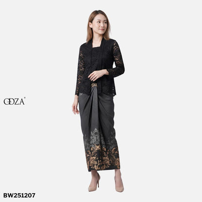 Odza Rok Lilit Batik Wanita Panjang Allsize Bawahan Kebaya Kondangan Wisuda Helena Hitam Abu-abu