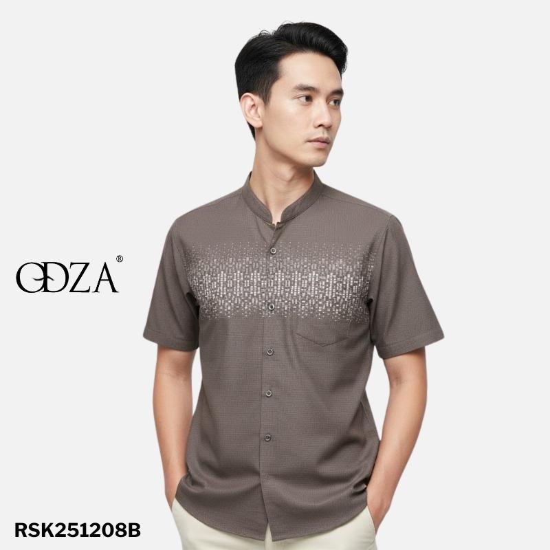 Odza Baju Koko Pria Lengan Pendek Regular Fit Jumbo Abizar Cokelat