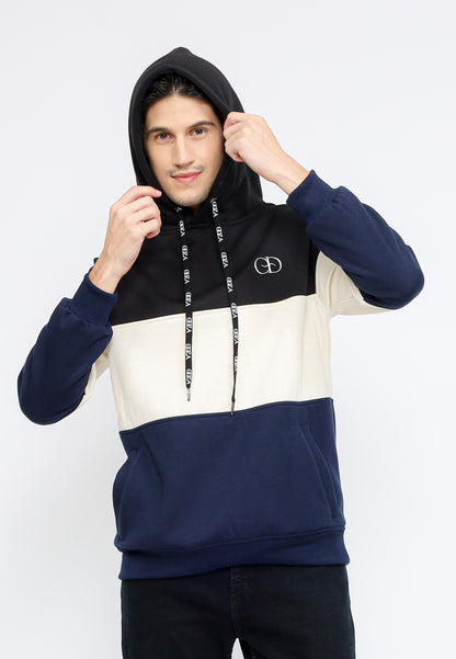 Odza Jaket Sweater Hoodie Luaran Pria Wanita Fleece Premium Tebal 3 Warna Tricolor