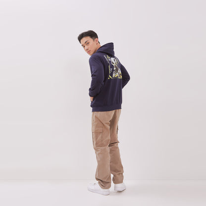 Odza Sweater Hoodie Jaket Pria Wanita Fleece Tebal Casual Street Style Printing Navy Cyberpunk Ultron