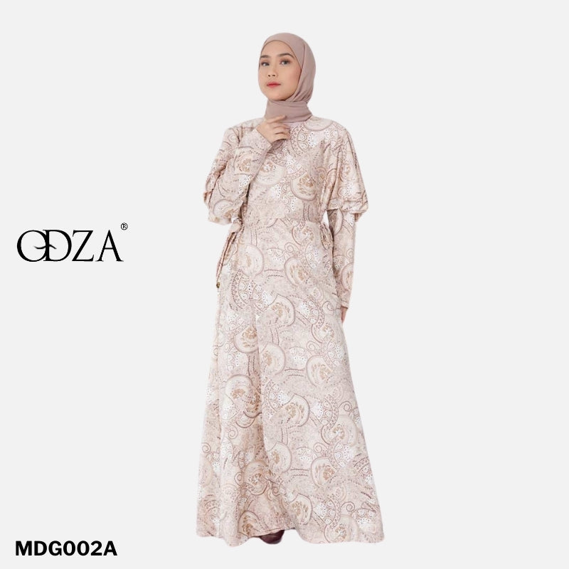 Odza Gamis Maxi Long Dress Pita Hijriah Wanita Kondangan Bunga