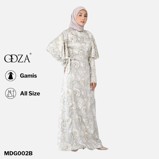 Odza Gamis Maxi Long Dress Pita Hijriah Wanita Kondangan Bunga