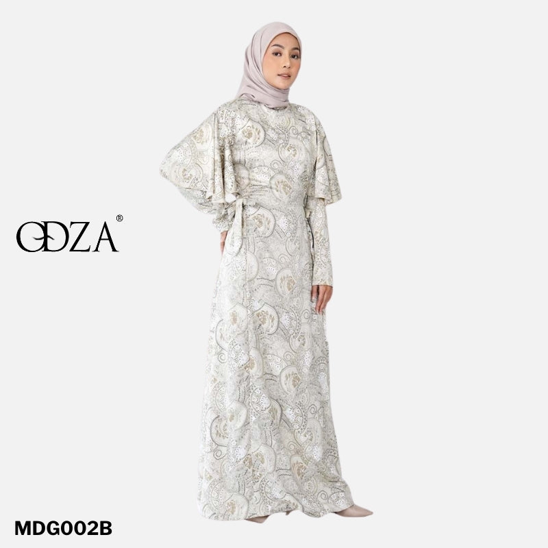 Odza Gamis Maxi Long Dress Pita Hijriah Wanita Kondangan Bunga