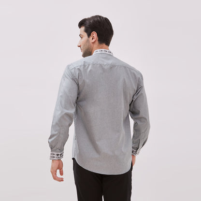 Odza Baju Koko Pria Lengan Panjang Muslim Cowok Regular Fit Size Jumbo Banafah