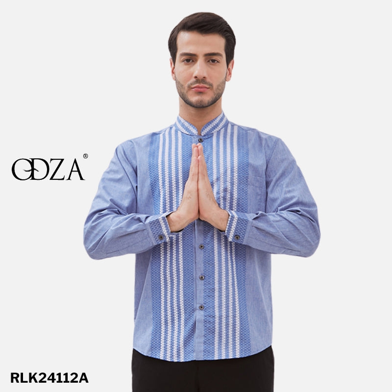 Odza Baju Koko Lengan Panjang Pria Modern Regular Fit Gaziah