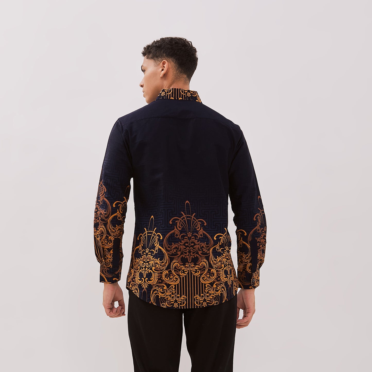 Odza Kemeja Batik Lengan Panjang Pria Cotton Printing Slim Regular Fit Premium 40s Modern Linggara