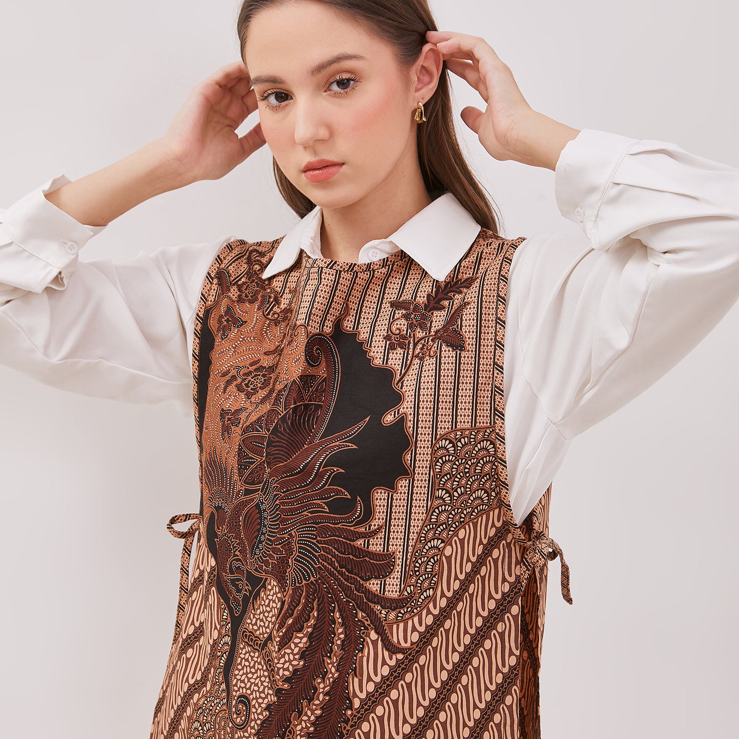 Odza Luaran Rompi Batik Allsize Outer Vest Wanita Tanpa Lengan Jumbo Modern Royal