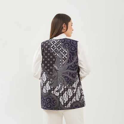 Odza Baju Luaran Atasan Rompi Vest Batik Outer Wanita Bolak Balik All Size Chloe