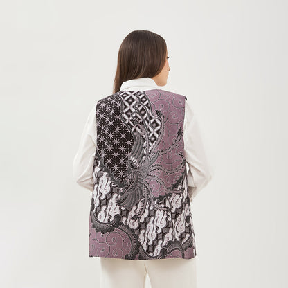 Odza Baju Luaran Atasan Rompi Vest Batik Outer Wanita Bolak Balik All Size Chloe