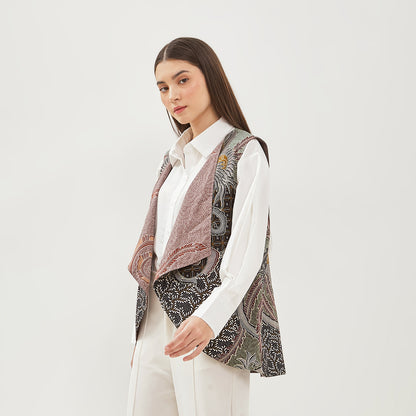 Odza Baju Luaran Atasan Rompi Vest Batik Outer Wanita Bolak Balik All Size Chloe