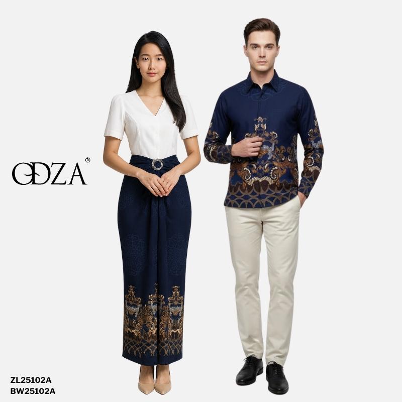 Kemeja Rok Lilit Couple Batik Kebaya Jumputan Pria Wanita Lierna Kain Katun Pasangan